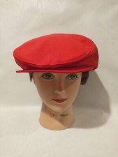 Vintage Harvard Jaguar Newsboy Hat Red Cap Made In USA Small Size Unisex