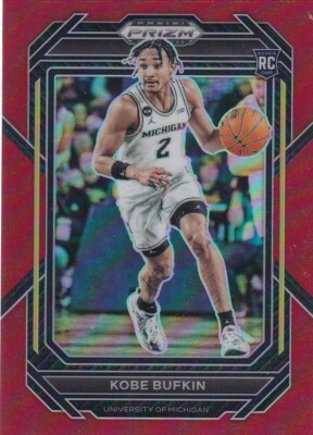 Panini Prizm Draft Picks 2023 NBA No. 22 Kobe Bufkin Red 212/299 Rookie