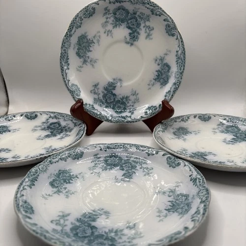 Antique  Glenmere Alfred Meakin England Semi Porcelain  Saucer Set Of 4
