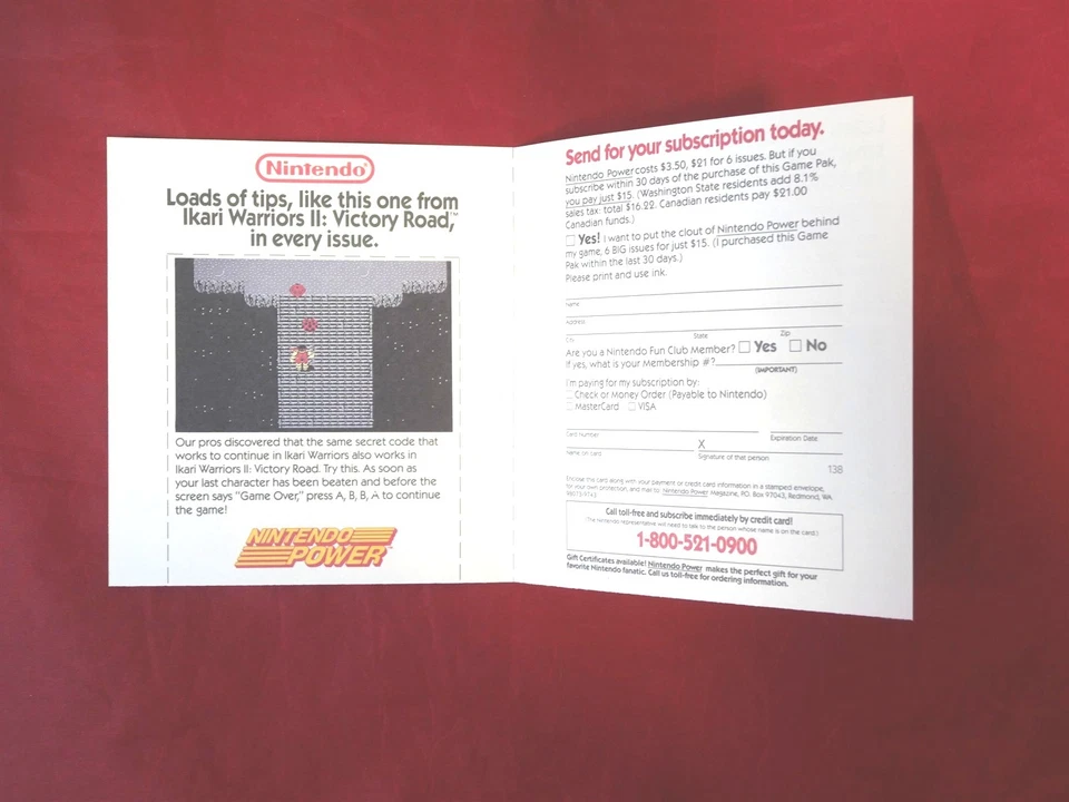 Nintendo Entertainment Nintendo Power Insert Track & Field II Foto 2 de 2