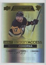 2021 Upper Deck Credentials Debut Ticket Access Yellow /249 Radim Zohorna 03uh