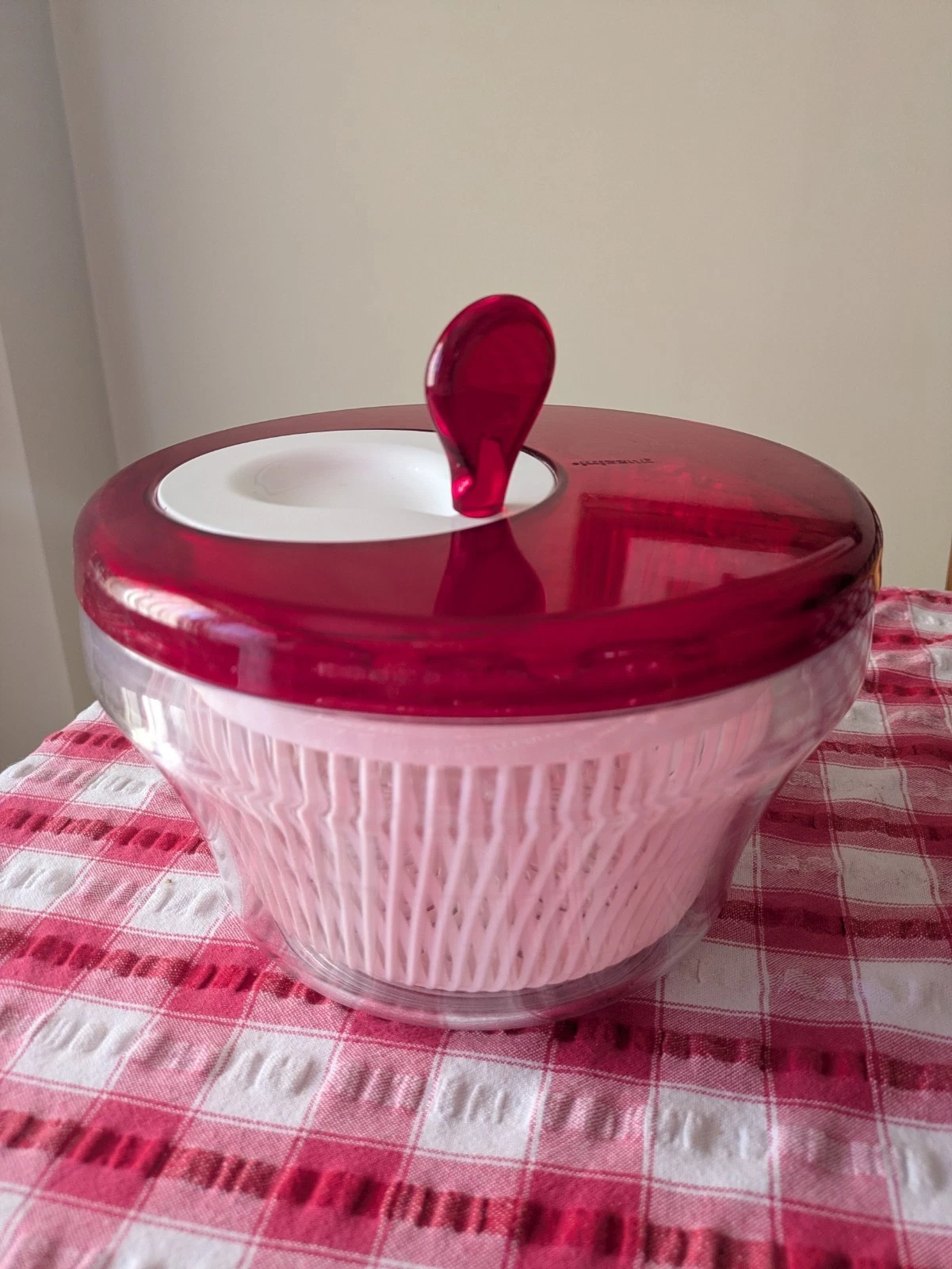 Guzzini Red Top Vintage Salad Spinner Strainer Colander Bowl
Opens in a new window or tab