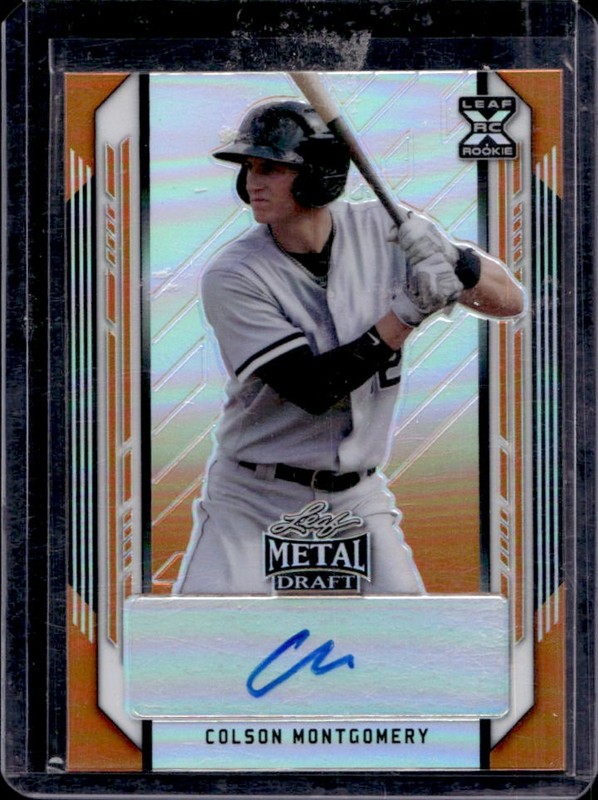 2021 Leaf Metal Draft Colson Montgomery Orange Rainbow Auto Autograph #/7