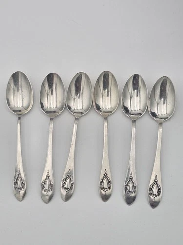 Sterling Silver RBL Teaspoon Lunt Mount Vernon 1900’s 5 3/4" Lot Of 6 82g Pure