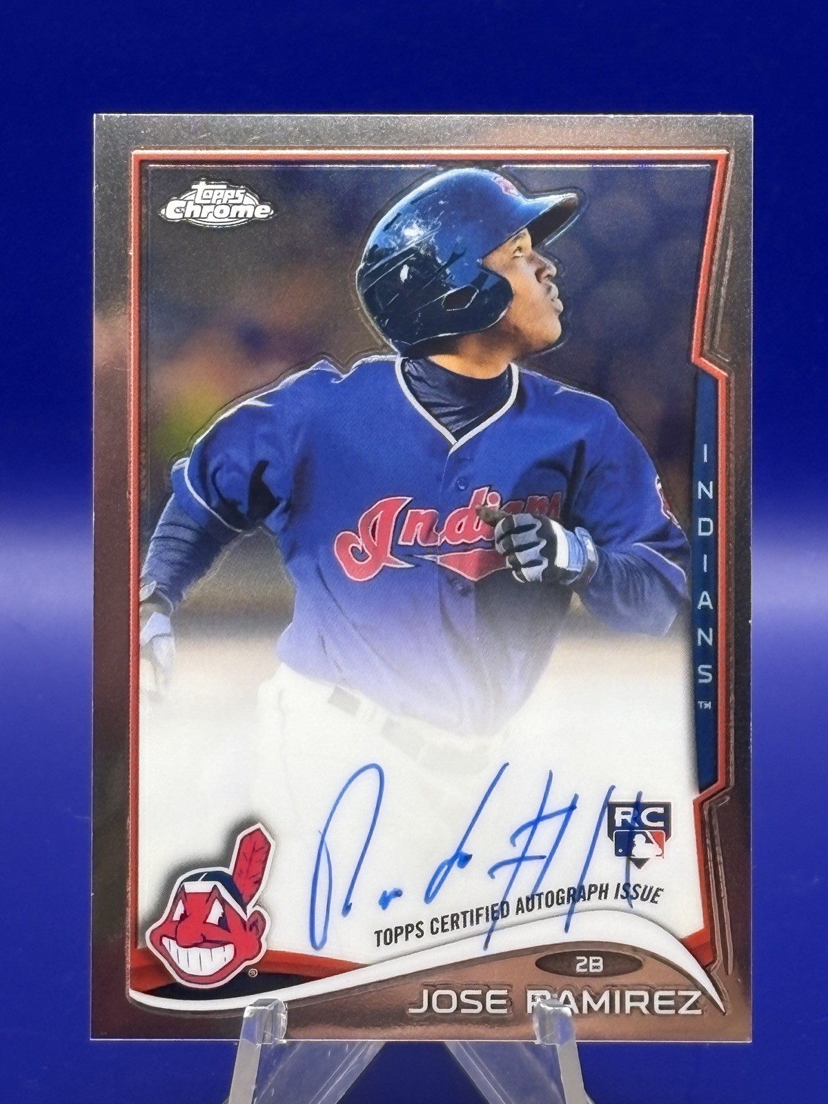 2014 Topps Chrome JOSE RAMIREZ Rookie Card Auto #45 Rare Investment Autograph RC