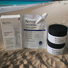 ReviveRx Hydrating Skin Care Set Ceramides Copper Peptides Niacinamide Mask