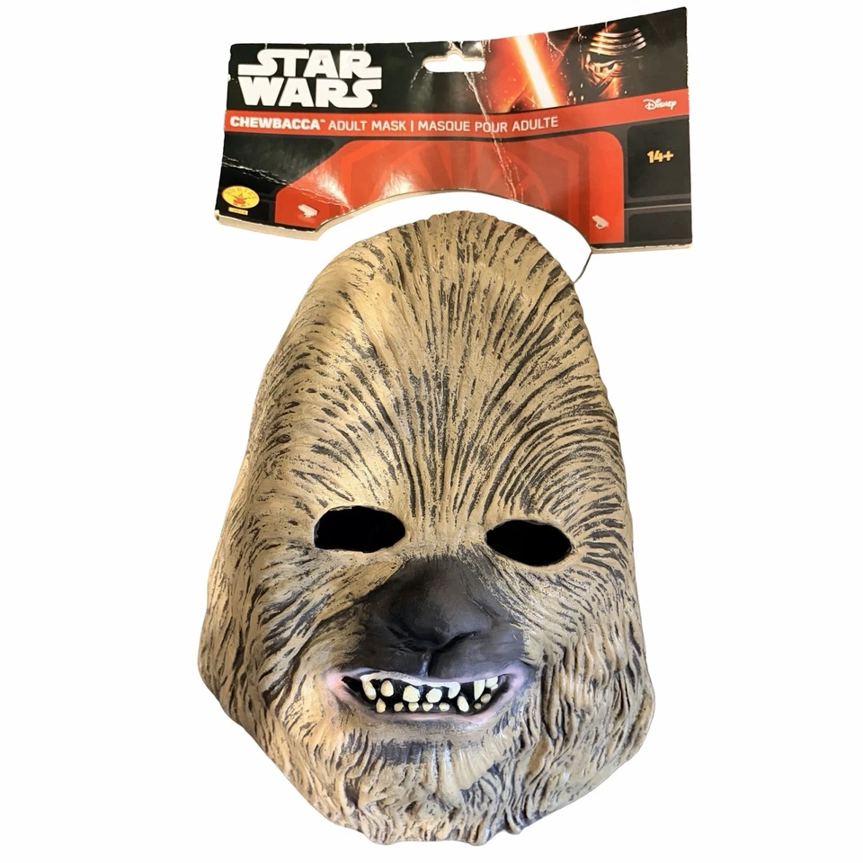 2016 Chewbacca Star Wars Face Mask Rubies Cosplay Costume Wookiee Halloween - Image 2 of 3