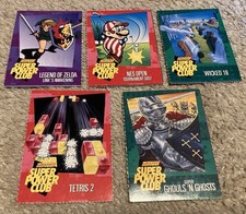 Lote de 5 tarjetas coleccionables de la revista Nintendo Super Power Club - Mario, Zelda, etc.