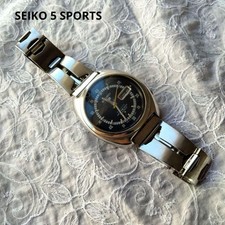 Seiko 5 Sports Vintage Automatic Men's Wristwatch Pre-Owned Japan