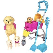 Barbie Potty Training Taffy & Extra Dog Lot Stroller Puppy Doll Accessories