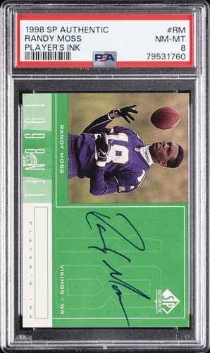 Randy Moss #RM 1998 SP Authentic Player's Ink card