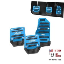 Car Pedal Pads, Non-slip Thickened Covers for Brake Throttle Clutch, 3 PCS Blue