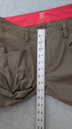 Title Nine Trail Mix Capri Pants Womens 4 Brown Mid Rise Cargo Outdoors Hiking - Picture 9 of 11