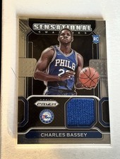 Panini Prizm 2021-22 Sensational Swatches Charles Bassey RC MEM SW-CBS 76ers