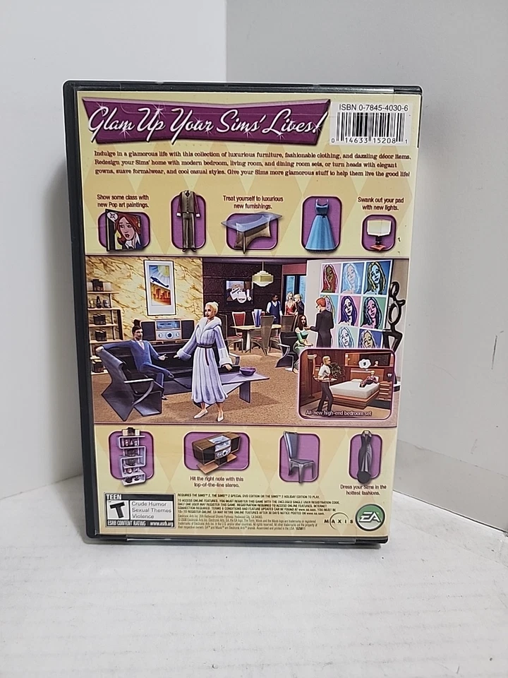 Sims 2: Glamour Life Stuff (PC, 2006) **NEW SEALED** - Image 2 of 4