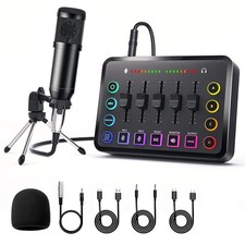 Podcast Equipment Bundle Includes Audio Mixer and BM800 Microphone, Ideal for...