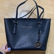 Michael Kors Tote Bag Width 22-26cm Height 18.5cm Depth 10.5cm Leather Black