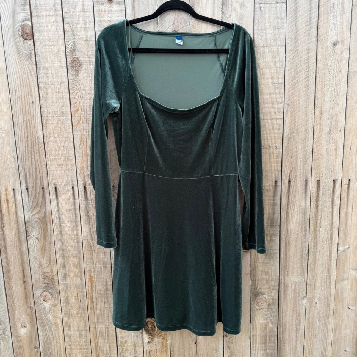 old navy green velvet dress Dresses for Women for sale Puff sleeve