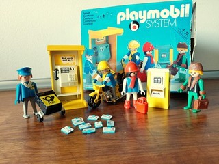 Playmobil Klicky Set 3231 Postbote Telefonzelle vollständig OVP vintage 1980