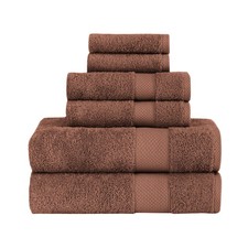 6 Piece 100 Turkish Cotton Towel Set 2 Bath 2 Hand 2 Wash Macchiato