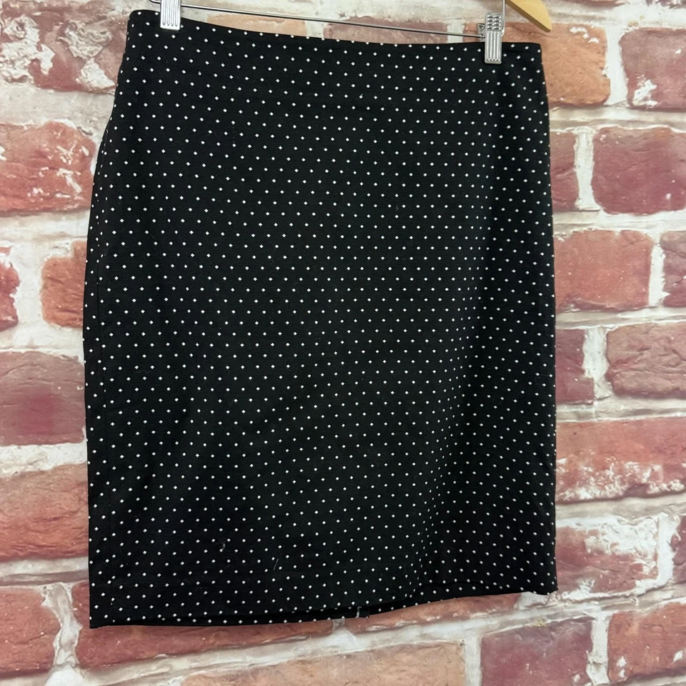 Юбка Rafaella женская 10 в горошек эластичная карандаш карьера работа офис на молнии - Изображение 2 из 4