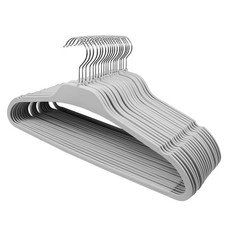 Plastic Hangers,20 Pack Rubber Coated Hanger, Clothes Hanger with Non-Slip Gr...