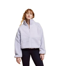 Blogilates x Target Womens Campfire Fleece Full Zip Jacket Light Purple M