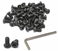 50 piezas tornillos de cabeza de botón hexagonal 1/4-20x1/2 aleación acero 10.9