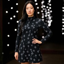 90s Dress Esse Medium Glitter Black