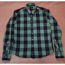 UNTUCKit Bonarda Para Hombres Pequeña Manga Larga Camisa Abotonada Verde Azul Marino Cuadros Búfalo