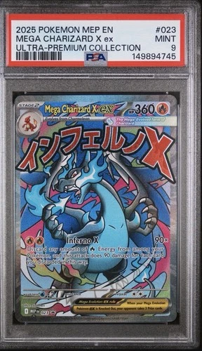 2025 Mega Charizard X ex Pokemon MEP En Ultra-Premium Collection PSA 9