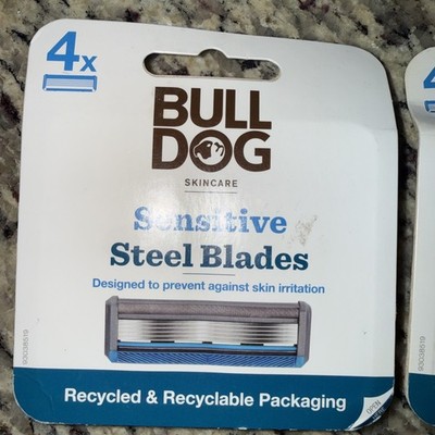 Bulldog Sensitive Steel Blades Refill - 4 count **Set Of 2**