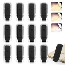 12 Pack Reading Light,Rechargeable Book Light for Reading in Bed,Clip-On Book...