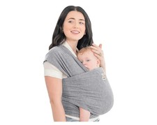 KeaBabies Baby Wrap Carrier, 7-35lbs Classic Gray  NEW