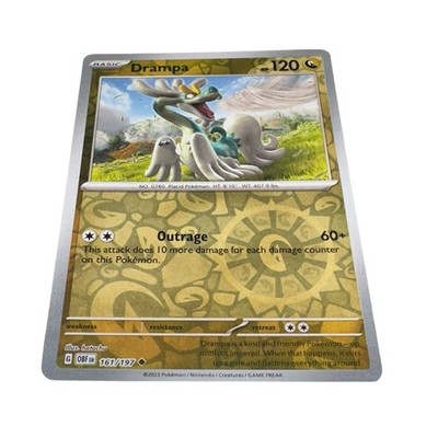 Drampa 161/197 - Reverse Holo - Pokemon - Obsidian Flames NM - Buy 3 Get 2 Free