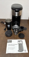 Sboly Brew Two Ways Single Serve Coffee Brewer Maker Black EUC w/ Instructions