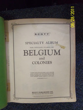 SCOTT BELGIUM ALBUM AND STAMPS - MINT AND USED - TO 1972