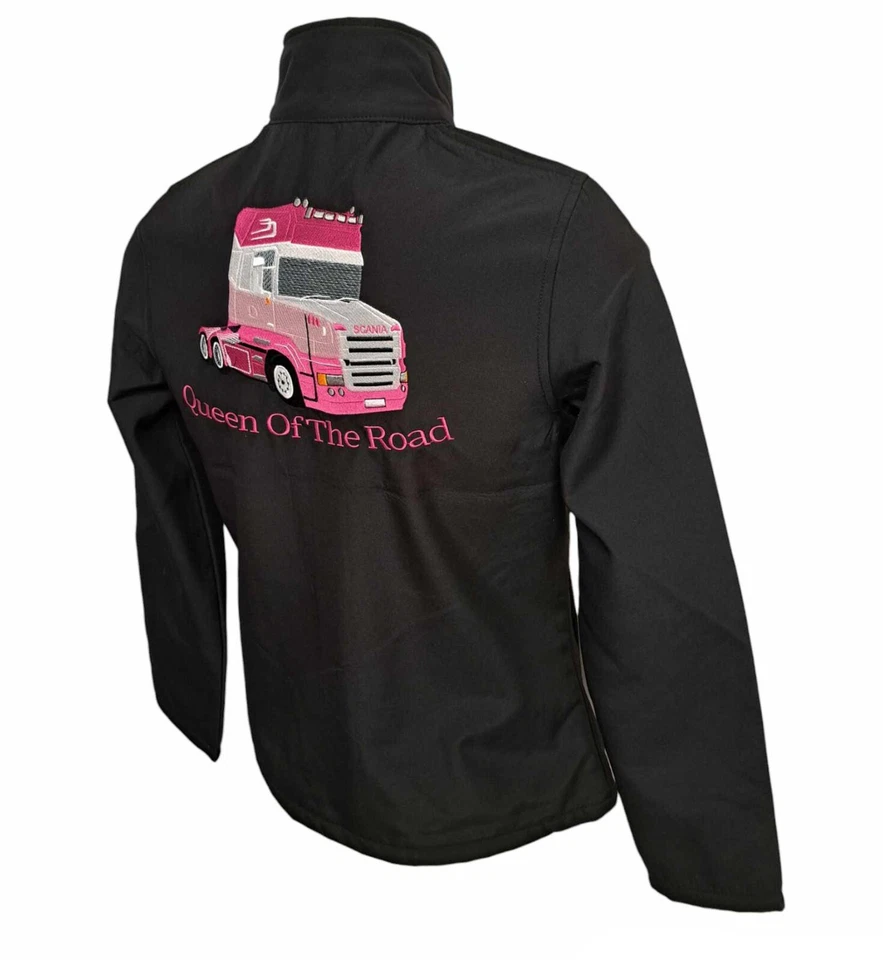 Queen Of The Road Lorry Sweden Jacket V8 Regatta Softshell Pink Truck Driver Coa - Image 3 of 4