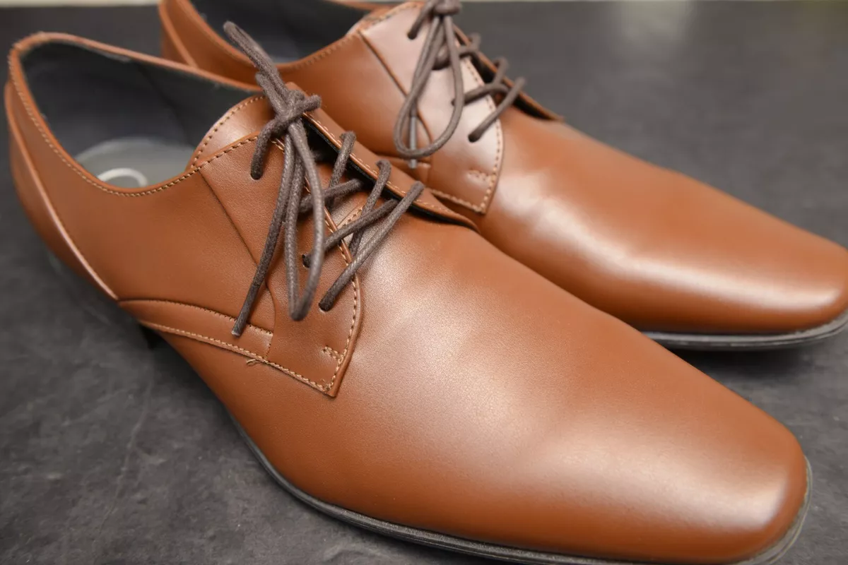Calvin Klein Men s Benton Leather Lace Up Oxford Dress Shoes US 13