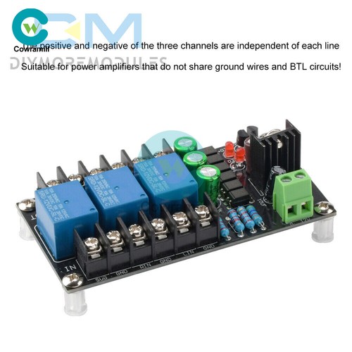 Stereo 2.1 3-channels Speaker Protection Board Delay Module Audio Amplifier D - Picture 12 of 15