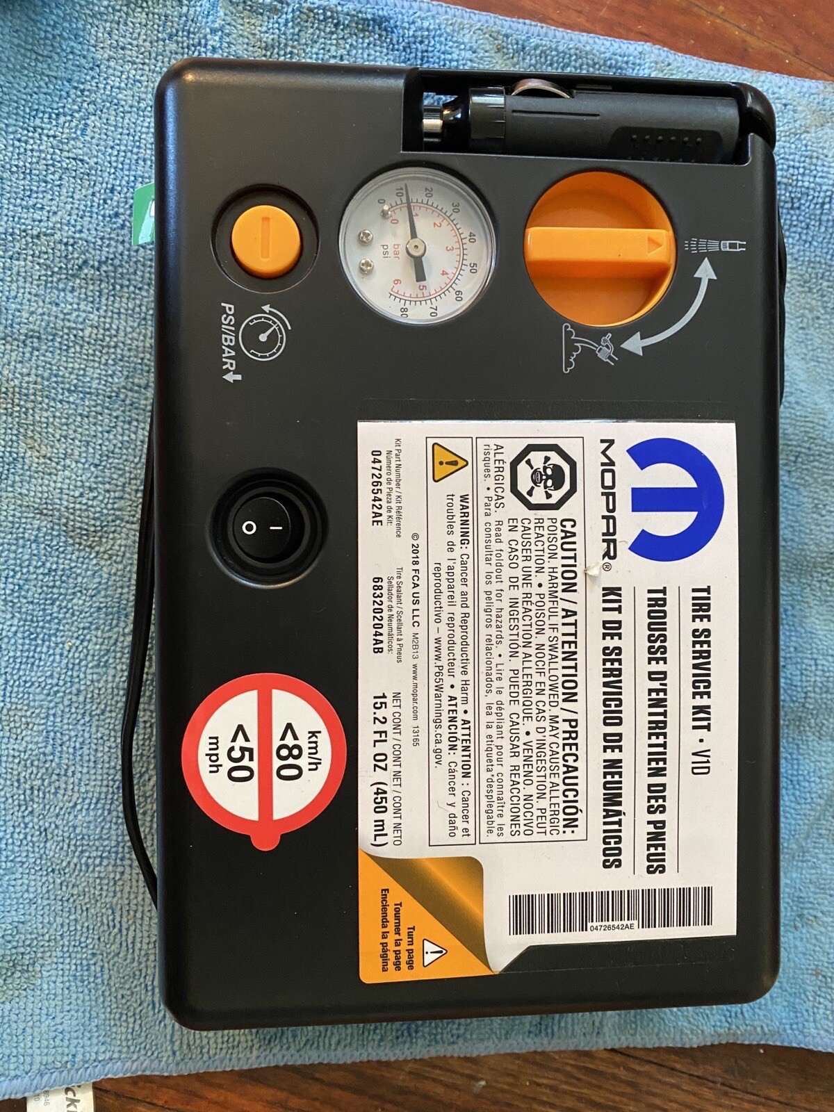 Mopar Tire Inflator Kit Mopar (04726542AE) Tire Service Kit NEW OEM