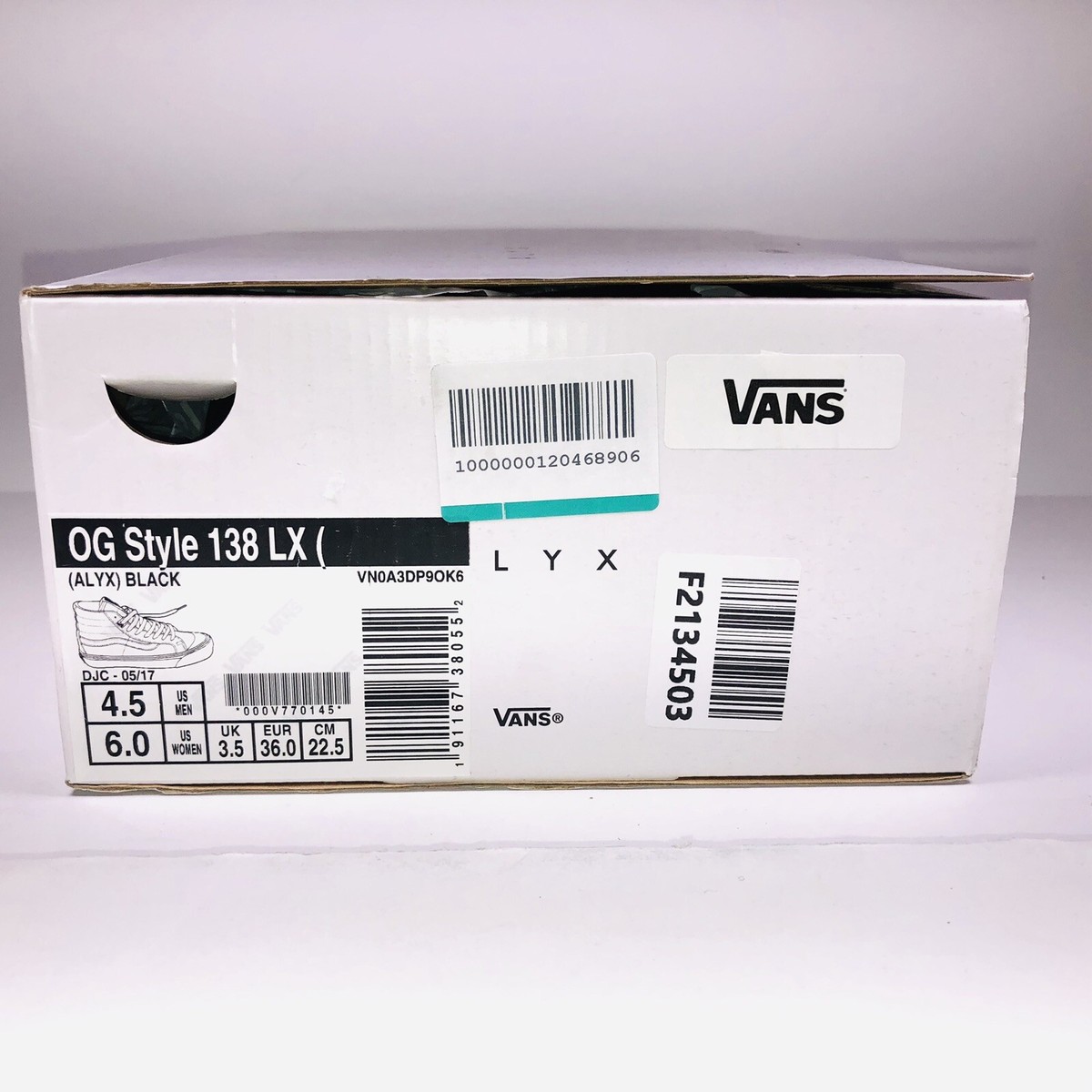 VANS Alyx OG Style 138 LX Black & White Skateboarding