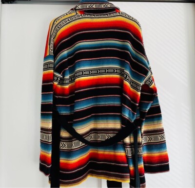 LAUREN RALPH LAUREN Cardigan Knit Native American Southwestern 