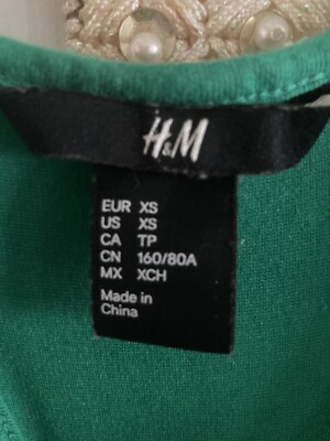 H & M Green Bodycon Dress Xs | eBay
