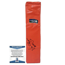 Warren Moon Signed Football Pylon Seattle Seahawks Autographed Beckett Proof