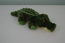 Aurora Alligator Crocodile Plush Stuffed Animal Toy Green Yellow 11" Gator