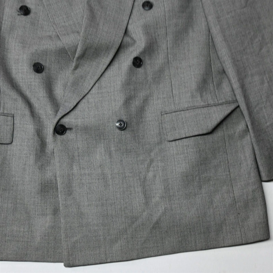 Hart Schaffner Marx 42L Gris Doble Pecho Pico Solapa Traje Chaqueta Abrigo Deportivo Foto 3 de 4