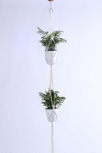 5pcs Pot Holder Macrame Plant Hanger Hanging Planter Basket Hemp Rope Braided AU - Picture 6 of 12