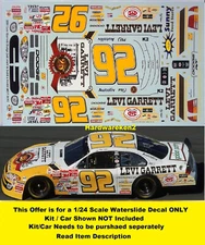NASCAR DECAL #92 LEVI GARRETT 25 YR ANNIVERSARY 2001 DODGE STACEY COMPTON 1/24