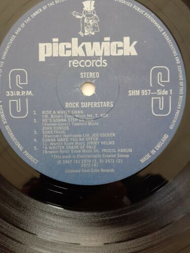ROCK SUPERSTARS VOL. 1 /THE MOVE,T.REX,JOE COCKER +PROCOL HARUM *IMPORT VINYL LP - Picture 4 of 4